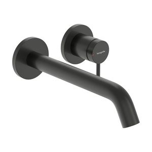 Tecturis S afbouwdeel 1-hendel wastafelkraan inbouw Wandgemonteerde EcoSmart+ met uitloop 225cm Brushed Black Chrome