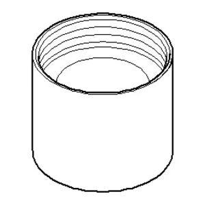 Beluchter mouw 23x20mm chr