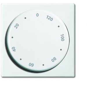 Centraalplaat + knop voor 1071U 120min SI-B-alpinwit (1771-914-102)