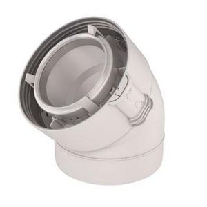 Klemband bocht conc. PP/KS 45° 80/125 wit UbiFit
