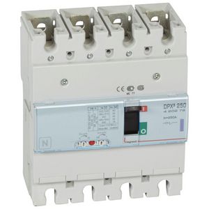 Vermogensschakelaar 250 Thermomagn. 250A 4-polig 50kA DPX3