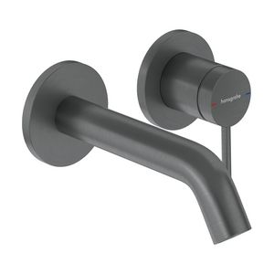 Tecturis S afbouwdeel 1-hendel wastafelkraan inbouw Wandgemonteerde EcoSmart+ met uitloop 165cm Brushed Black Chrome