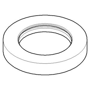 Rozet 60x38,2x10mm Mat Zwart