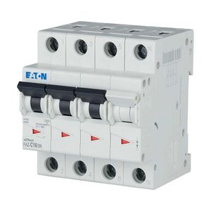 installatieautomaat (MCB) FAZ 3-polig + Nul 16A C-karakteristiek 15kA