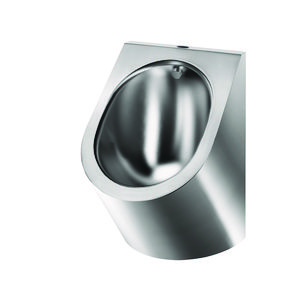 Urinoir boventoevoer vert. afvoer RVS 304 mat gepol.