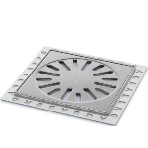 Renovatieput 146x146mm ABS-RVS/RVS inbouwdiepte 6mm excl. reukafsl.