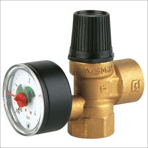 Veiligheidsventiel MSM/E30 F/F 1/2 3,0bar + Manometer CV