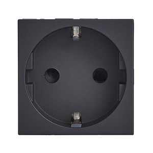 Wandcontactdoos 1voudig 90 sc 2 mod. mat zwart Mosaic VVE=10