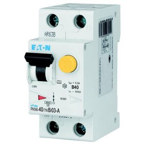 Aardlekautomaat (RCBO) PKN6 B-kar., 40A, 300mA, 2P incl. N, 6 kA, type Eaton