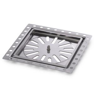 Renovatieput 150x150mm RVS inbouwdiepte 10mm draadbus M5 excl. reukafsluiter