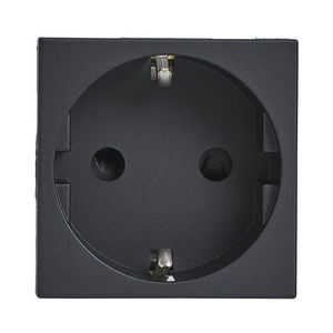 Wandcontactdoos 1voudig 90 st 2 mod. mat zwart Mosaic VVE=10