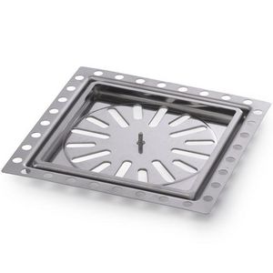 Renovatieput 150x150mm RVS inbouwdiepte 10mm draadstift M4 excl. reukafsluiter