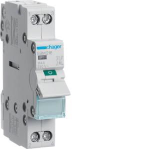 Modulaire lastscheider 2P 16A indicatielamp aansl boven+