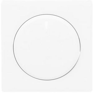 Centraalplaat + knop v draaidimmer f-matwit