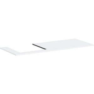 Console Xilesa E 1375/550 met uitsparing  links gesl. opzetwastafel mat wit