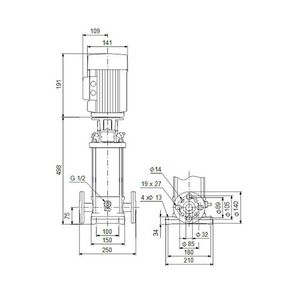 Centrifugaalpomp CRN1S-15 A-FGJ-G-V-HQQV 3x230/400 50 Hz