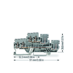 2-draads/1-pins 2-etage basisklem 2-draads/1-pins ri VVE=50