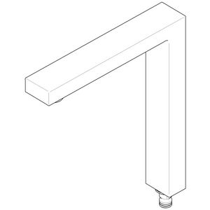 Uitloop 221x199x36mm, 4,54l/min. Dark Platinum gebors.