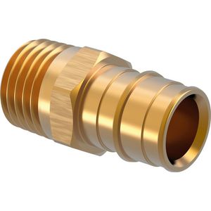 Puntstuk schuif Q&E messing 25x3/4"bt. conisch