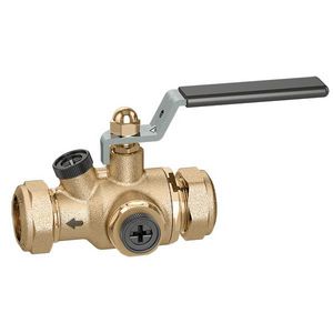 Keerklep 324 met ingebouwde afsluiter 15mm KIWA