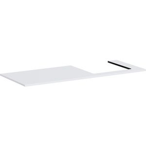 Console Xilesa E 1375/550 met uitsparing  rechts gesl. opzetwastafel mat wit