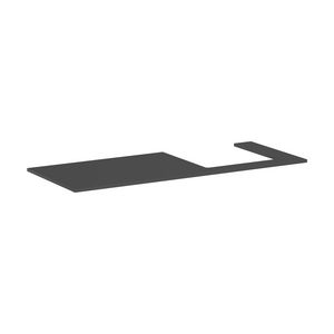 Console Xilesa E 1375/550 met uitsparing  rechts gesl. opzetwastafel Slate Matt Grey
