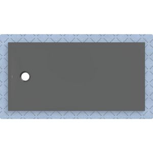 Douchevloer CleanFloor30 met afdichtingsvlies grafiet: 160x80cm