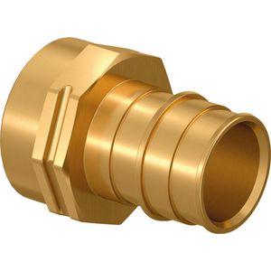 Schroefbus recht schuif Q&E messing 32x1"bn. parallel