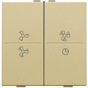 2-voudige toets ventilatoropdruk 0 - 3 RF schakelaar gold