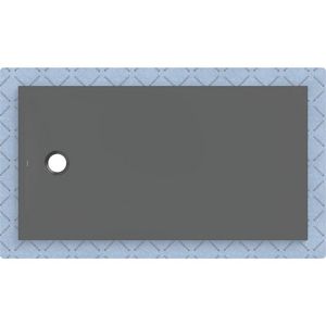 Douchevloer CleanFloor30 met afdichtingsvlies grafiet: 150x80cm