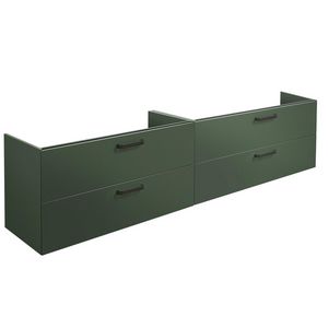 Onderkast DeLuxe (120x45cm) met 4 lades met handgreep - 10 - Black mat gelakt