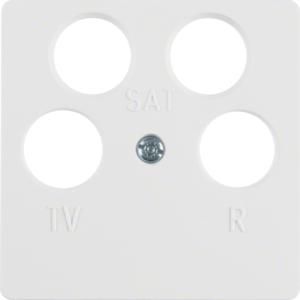 Centraalplaat antenne 4x uitsparing (Ankaro) polarwit mat