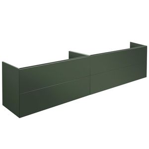 Onderkast DeLuxe (120x45cm) met 4 lades push-to-open - Black mat gelakt