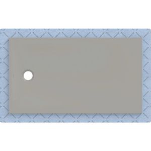 Douchevloer CleanFloor30 met afdichtingsvlies grijs: 140x80cm
