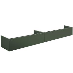 Onderkast DeLuxe (120x45cm) met 2 lades naast elkaar push-to-open - Black mat gelakt
