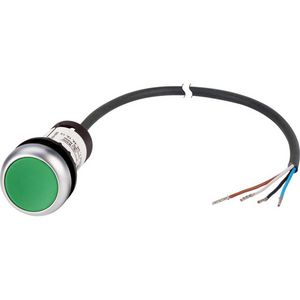 Drukknop RMQ Compact groen vlak terugv. 1no/0nc P62