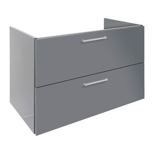 Onderkast (100x40cm) met 2 lades met handgreep - 10 - White hoogglans gelakt