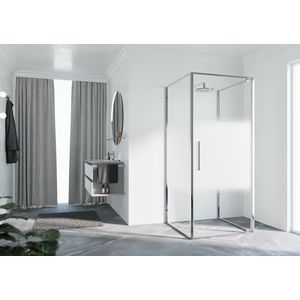 Draaideur RIGA G 660-690x2000mm Rose-1 motief profiel chroom