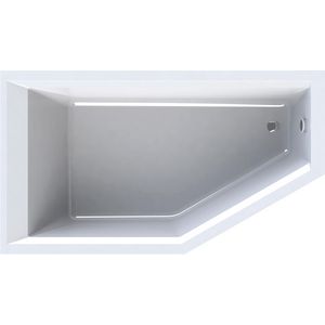 Ligbad Pelagia rugdeel LI 160x90cm wit excl. poten