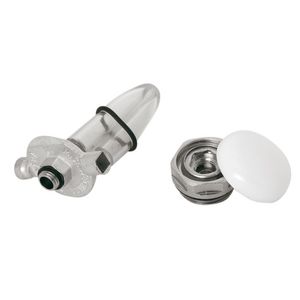 Radiatoraftapper 1/2" Cachet design wit met sleutel