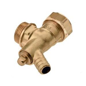 Puntknie knel met aftap 15x1/2"bt. KIWA VVE=5