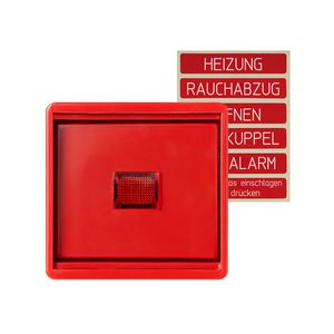 Afdekking met glas rood 661WGLR