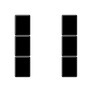 Tastafdekking compleet 3-voudig A500 zwart KNX