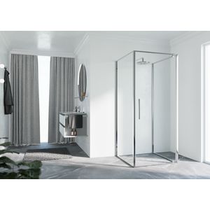 Draaideur RIGA G 660-690x2000mm helder glas profiel chroom