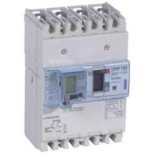 Vermogensschakelaar 160 Thermomagn.+RCD 63A 4P 50kA DPX3