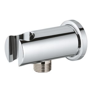 Rainshower wandaansluitbocht 1/2" met houder ronde rozet chroom