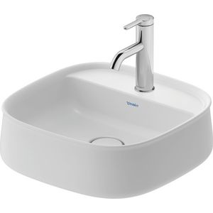 Zencha #237442 Opzetwastafel wit Zijdemat 420mm geslepen met kraangat