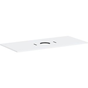 Console Xilesa E 1180/550 met uitsparing  midden waskom z. kraangat mat wit