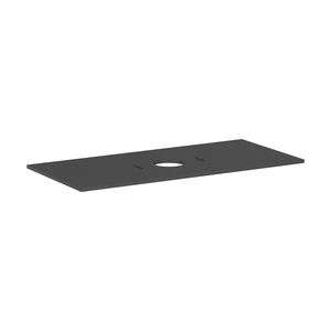 Console Xilesa E 1180/550 met uitsparing  midden waskom z. kraangat Slate Matt Grey