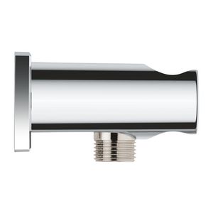 Rainshower wandaansluitbocht 1/2" met houder vierkante rozet chroom